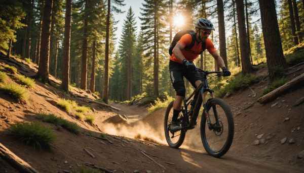Explorer les sentiers escarpés en VTT tout terrain sportif