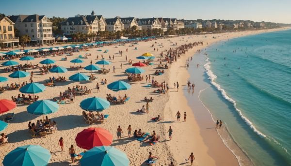 La grande plage centrale attire les amateurs de vie animée